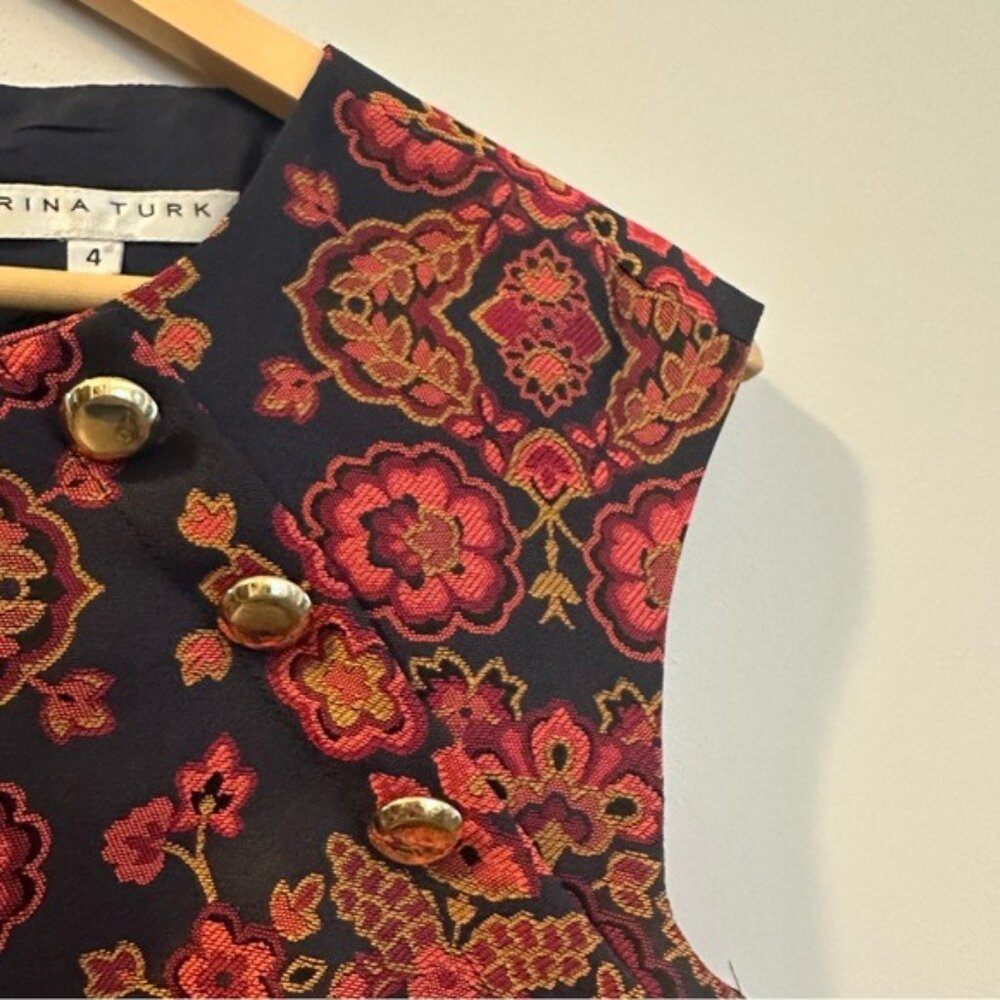 Trina Turk Angelou Sierra Primrose Jacquard Shift Dress Sz 4 Retail $288 - Picture 8 of 13